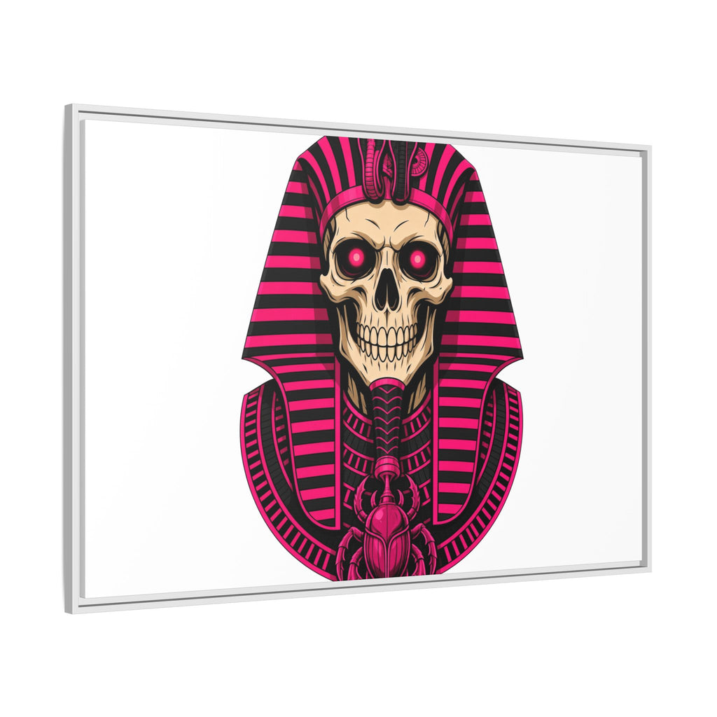 Pharaoh Skull Art Print — Framed Matte Canvas