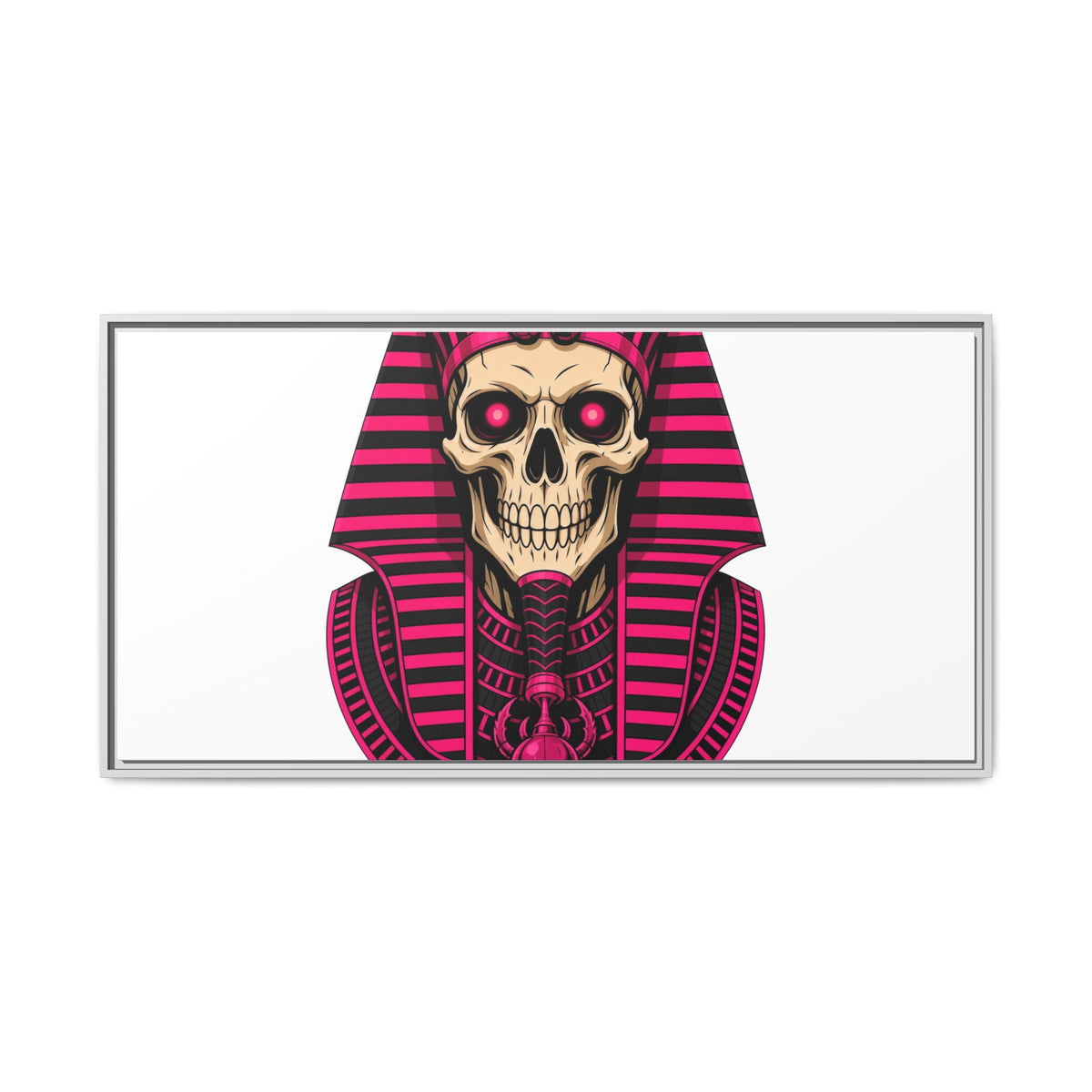 Pharaoh Skull Art Print — Framed Matte Canvas