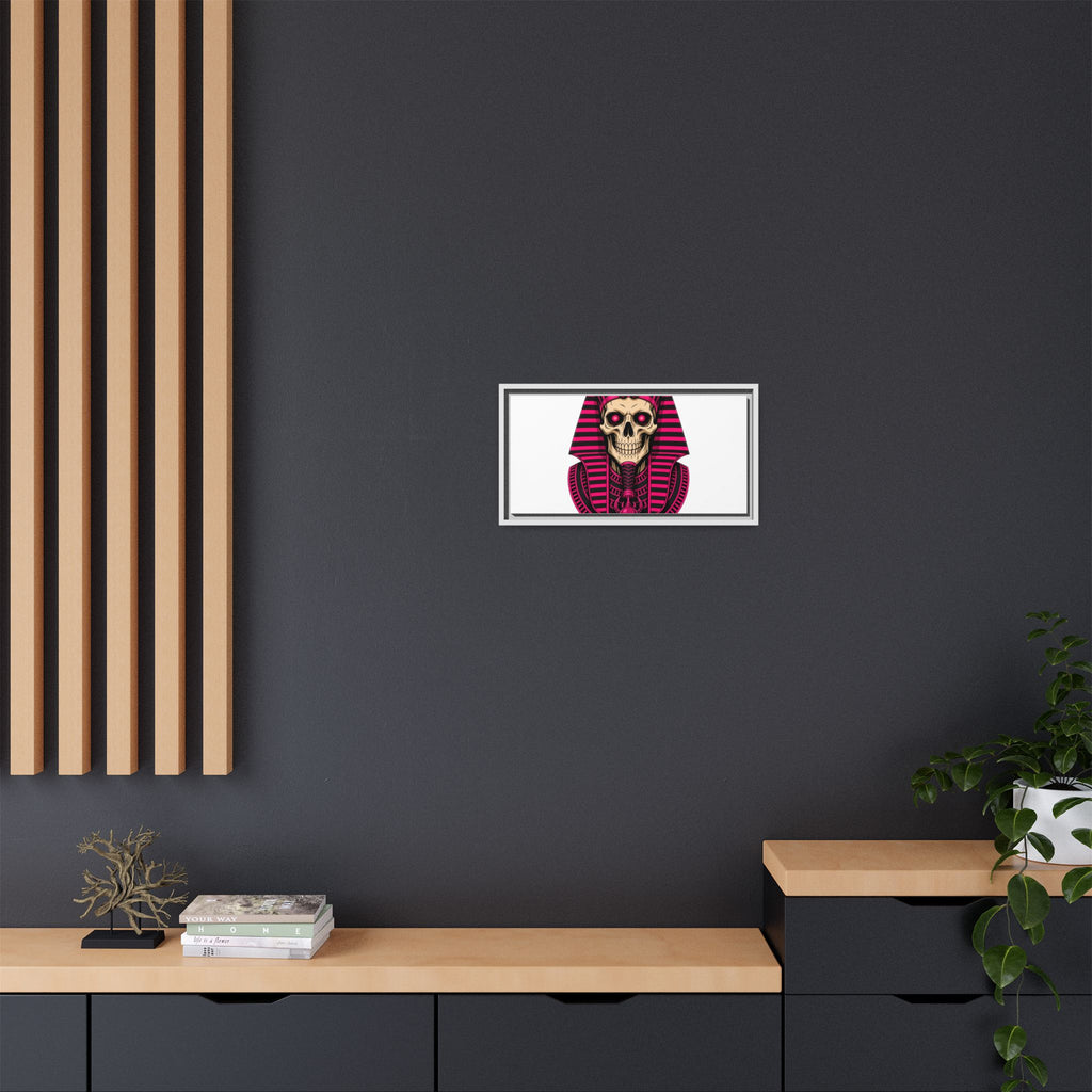 Pharaoh Skull Art Print — Framed Matte Canvas