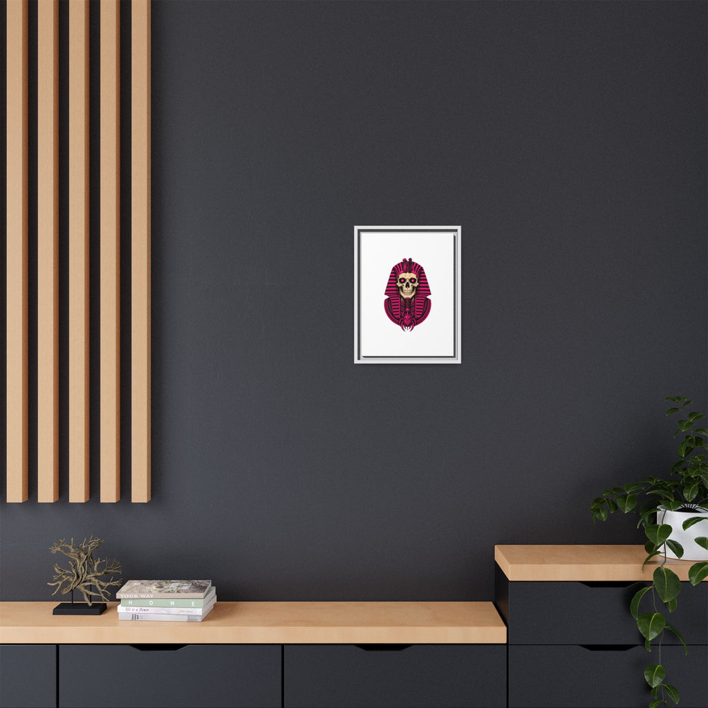 Pharaoh Skull Art Print — Framed Matte Canvas
