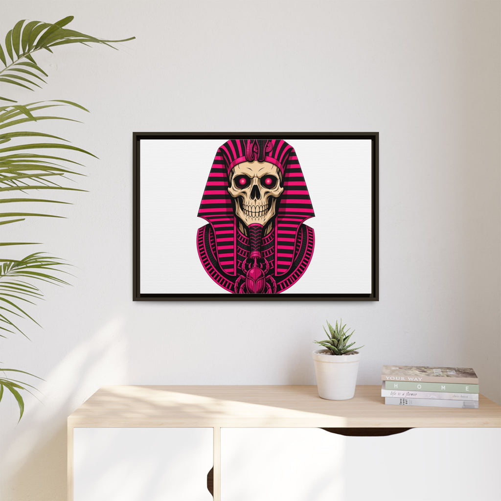 Pharaoh Skull Art Print — Framed Matte Canvas