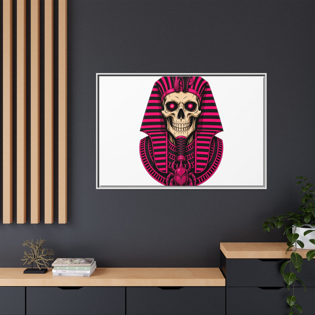 Pharaoh Skull Art Print — Framed Matte Canvas
