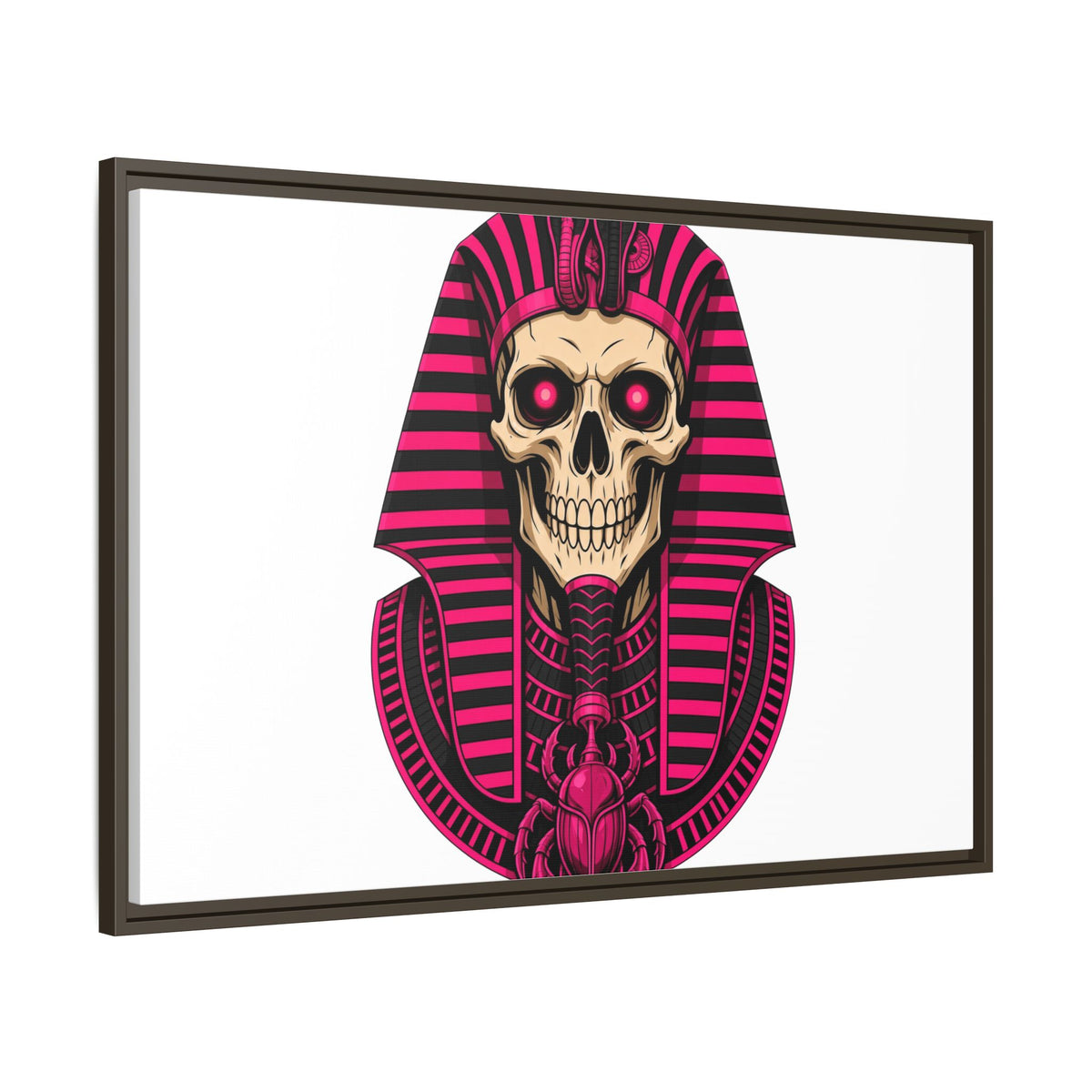 Pharaoh Skull Art Print — Framed Matte Canvas