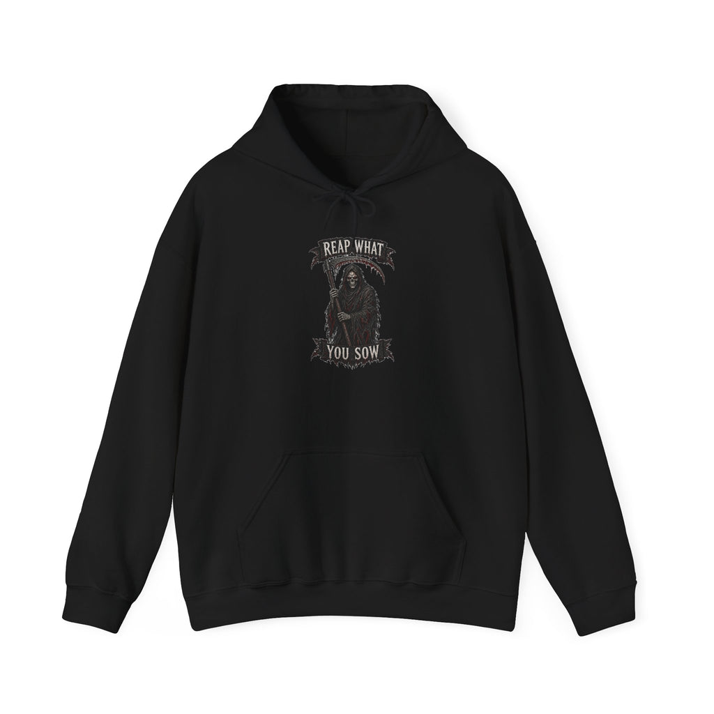 Reaper Graphic Hoodie - "Reap What You Sow" Front & "Wear the Fear" Back