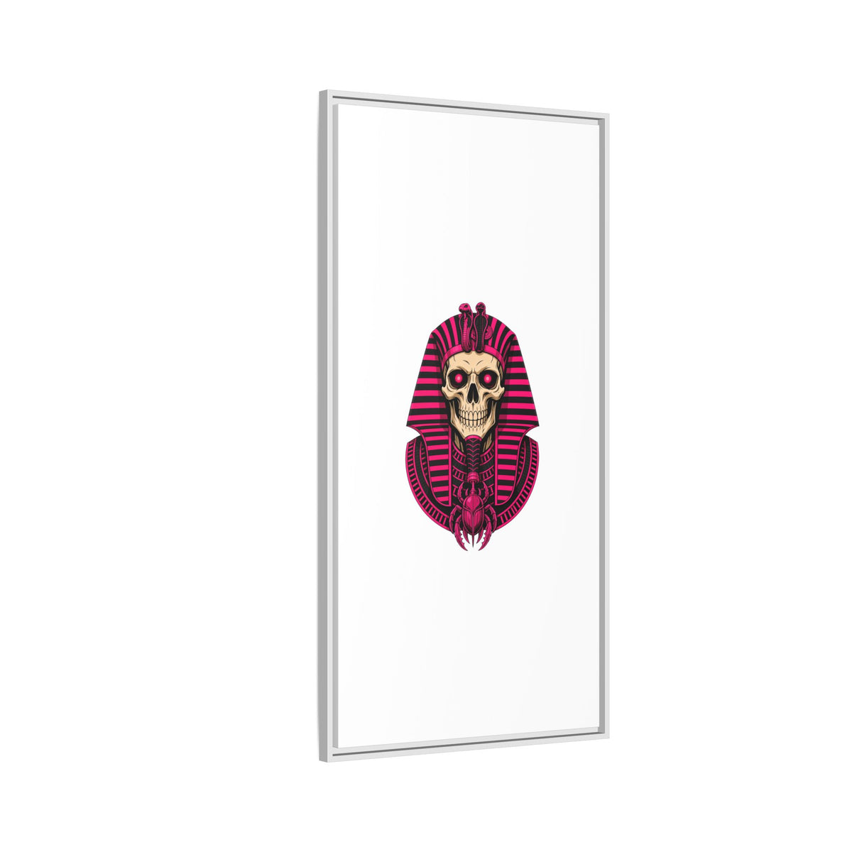Pharaoh Skull Art Print — Framed Matte Canvas