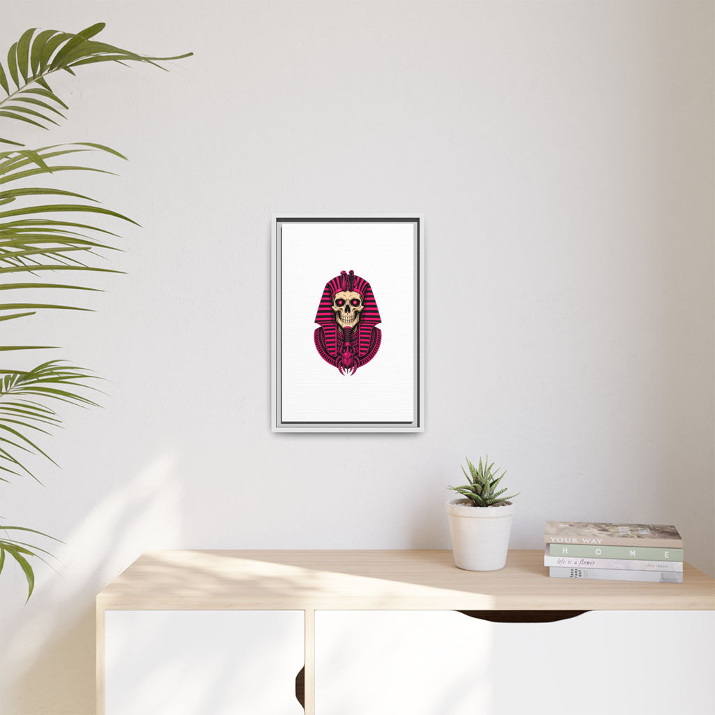 Pharaoh Skull Art Print — Framed Matte Canvas