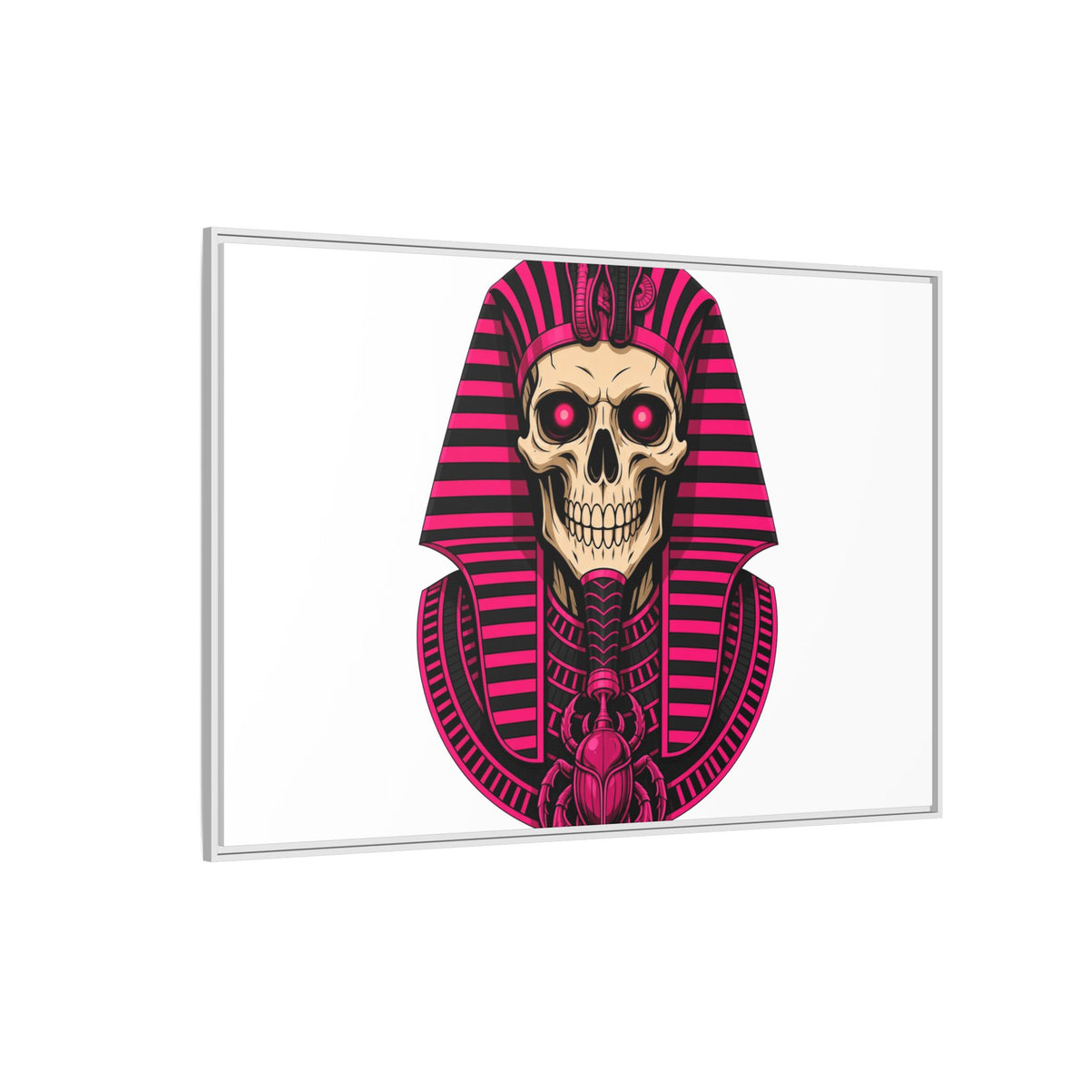 Pharaoh Skull Art Print — Framed Matte Canvas