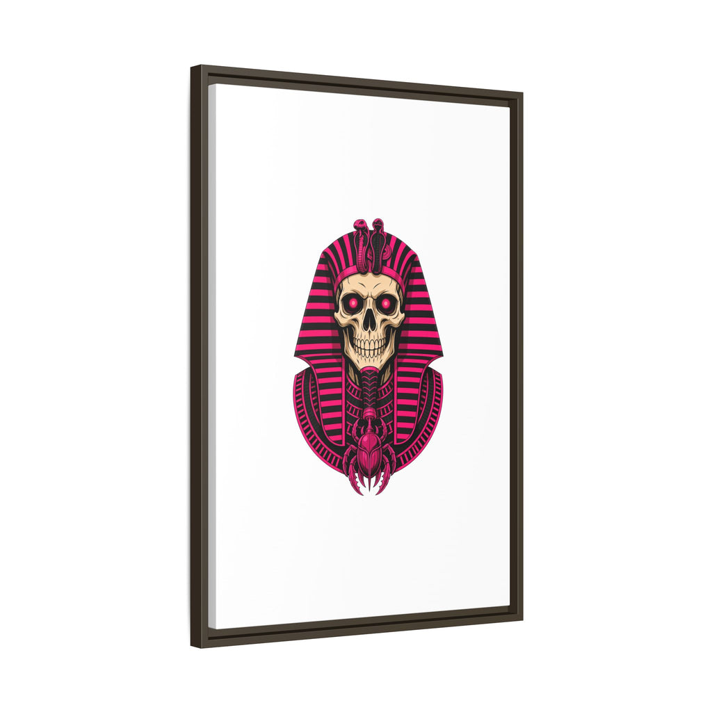 Pharaoh Skull Art Print — Framed Matte Canvas