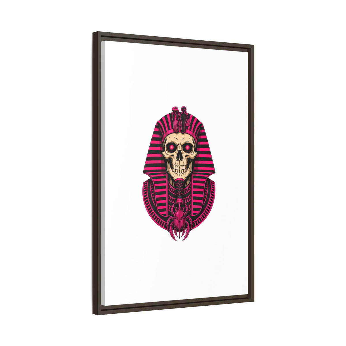 Pharaoh Skull Art Print — Framed Matte Canvas
