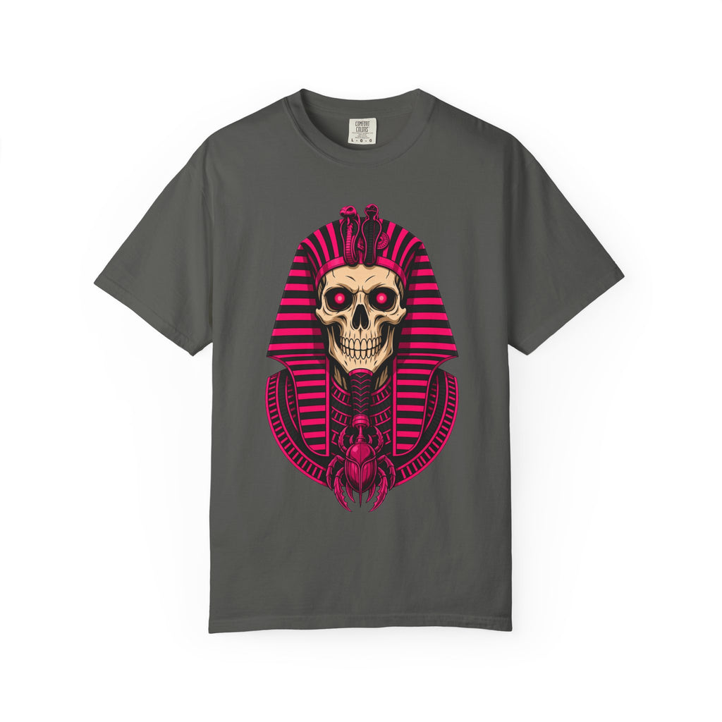 Pharaoh Skull T‑Shirt — Neon Egyptian Skull Graphic Tee