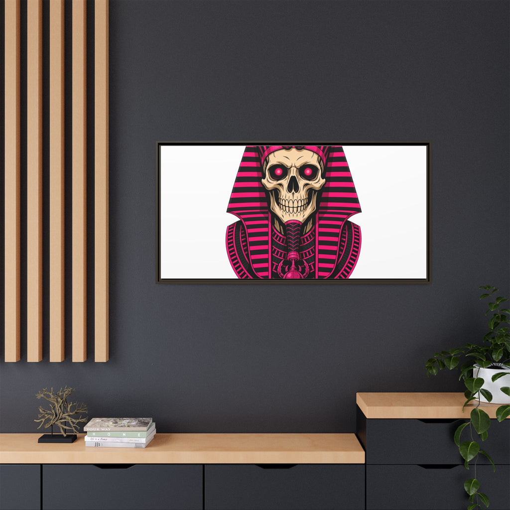 Pharaoh Skull Art Print — Framed Matte Canvas