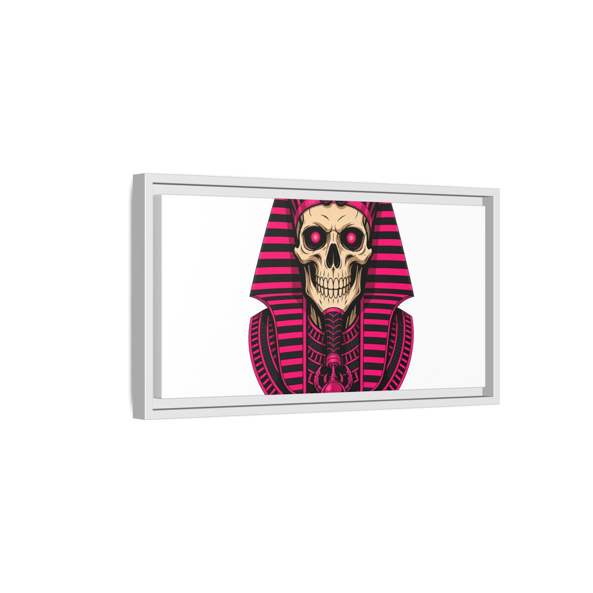 Pharaoh Skull Art Print — Framed Matte Canvas