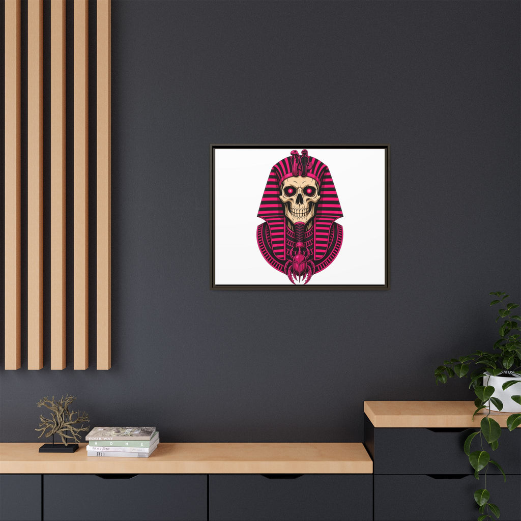Pharaoh Skull Art Print — Framed Matte Canvas
