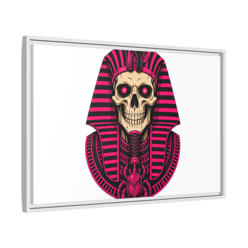 Pharaoh Skull Art Print — Framed Matte Canvas