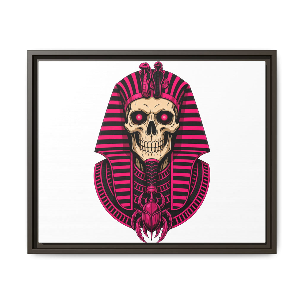 Pharaoh Skull Art Print — Framed Matte Canvas