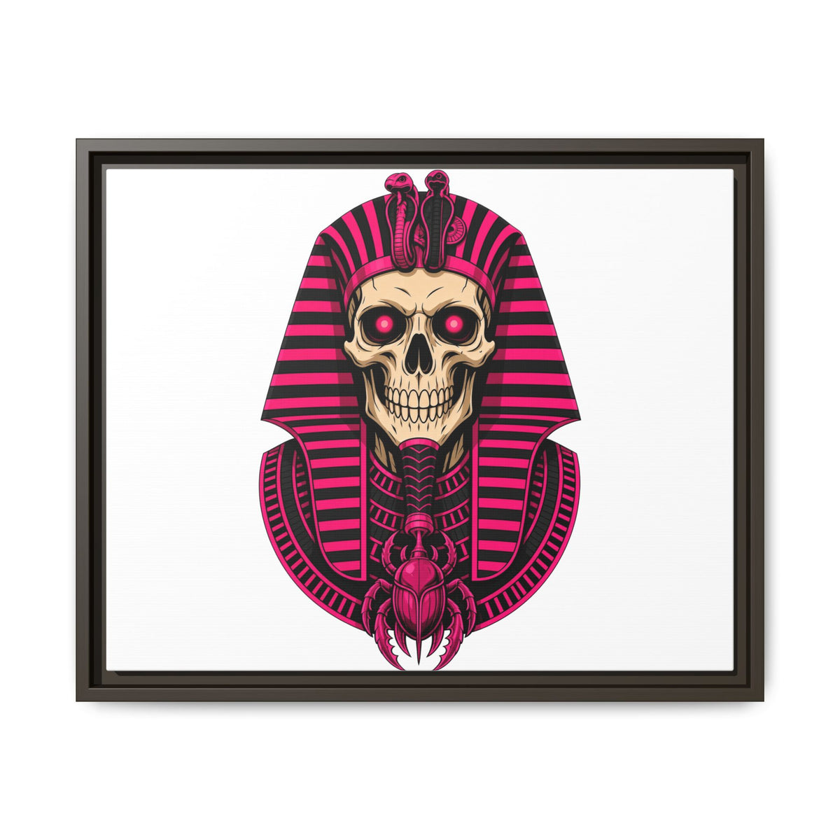 Pharaoh Skull Art Print — Framed Matte Canvas