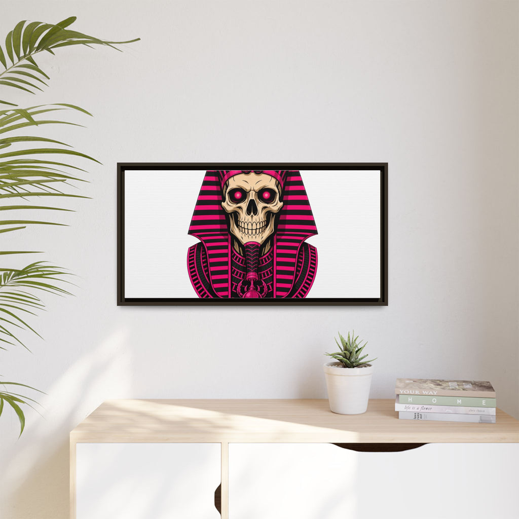 Pharaoh Skull Art Print — Framed Matte Canvas