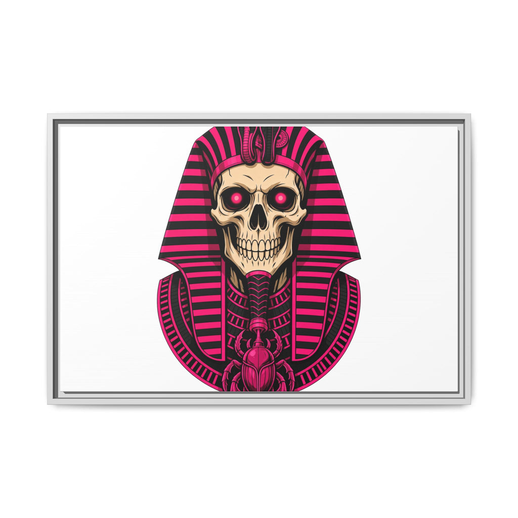 Pharaoh Skull Art Print — Framed Matte Canvas