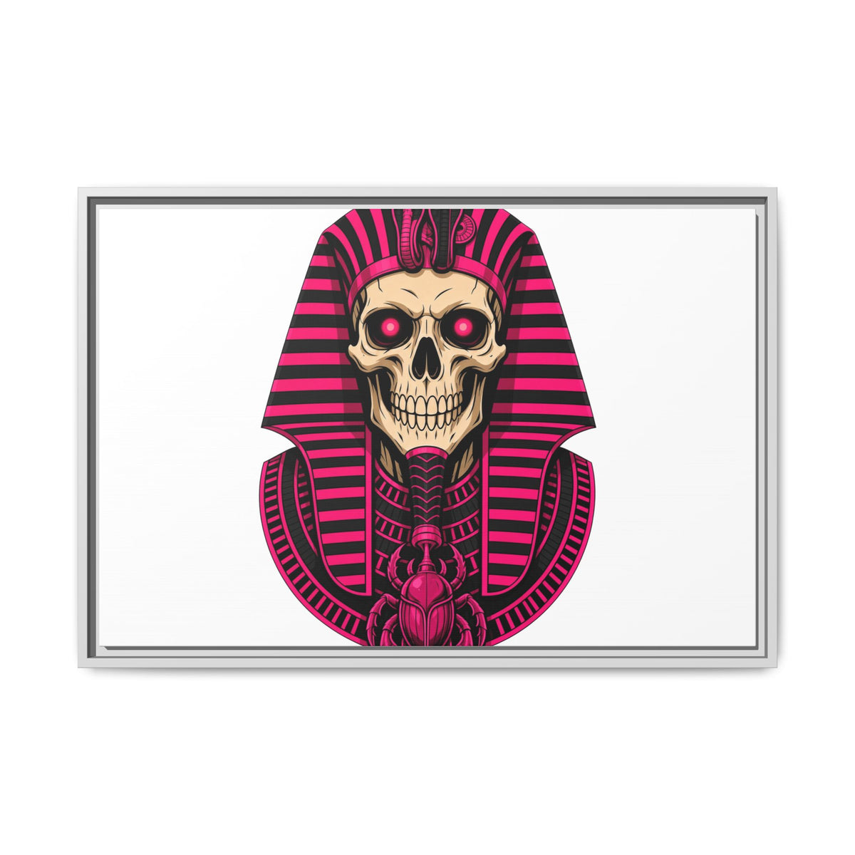 Pharaoh Skull Art Print — Framed Matte Canvas