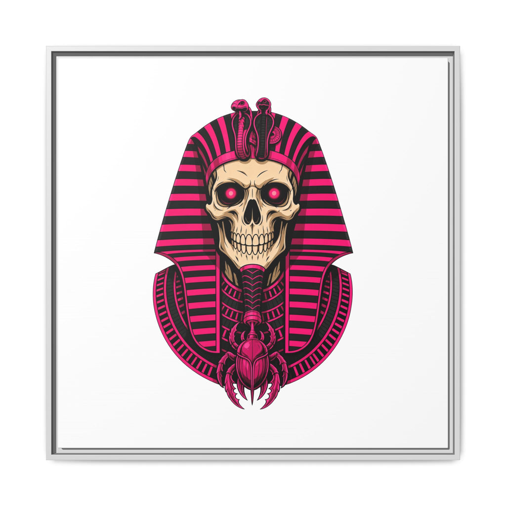 Pharaoh Skull Art Print — Framed Matte Canvas
