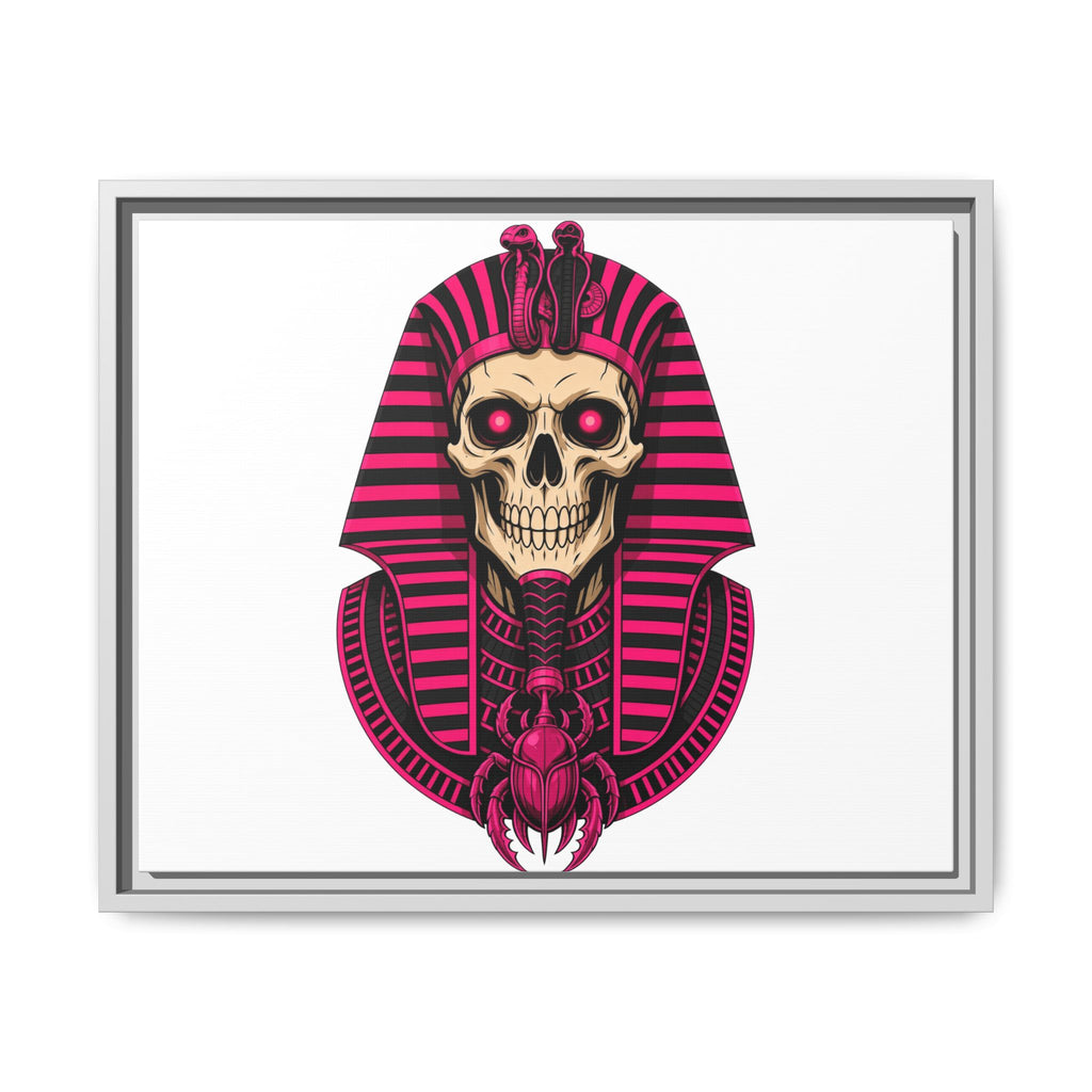Pharaoh Skull Art Print — Framed Matte Canvas