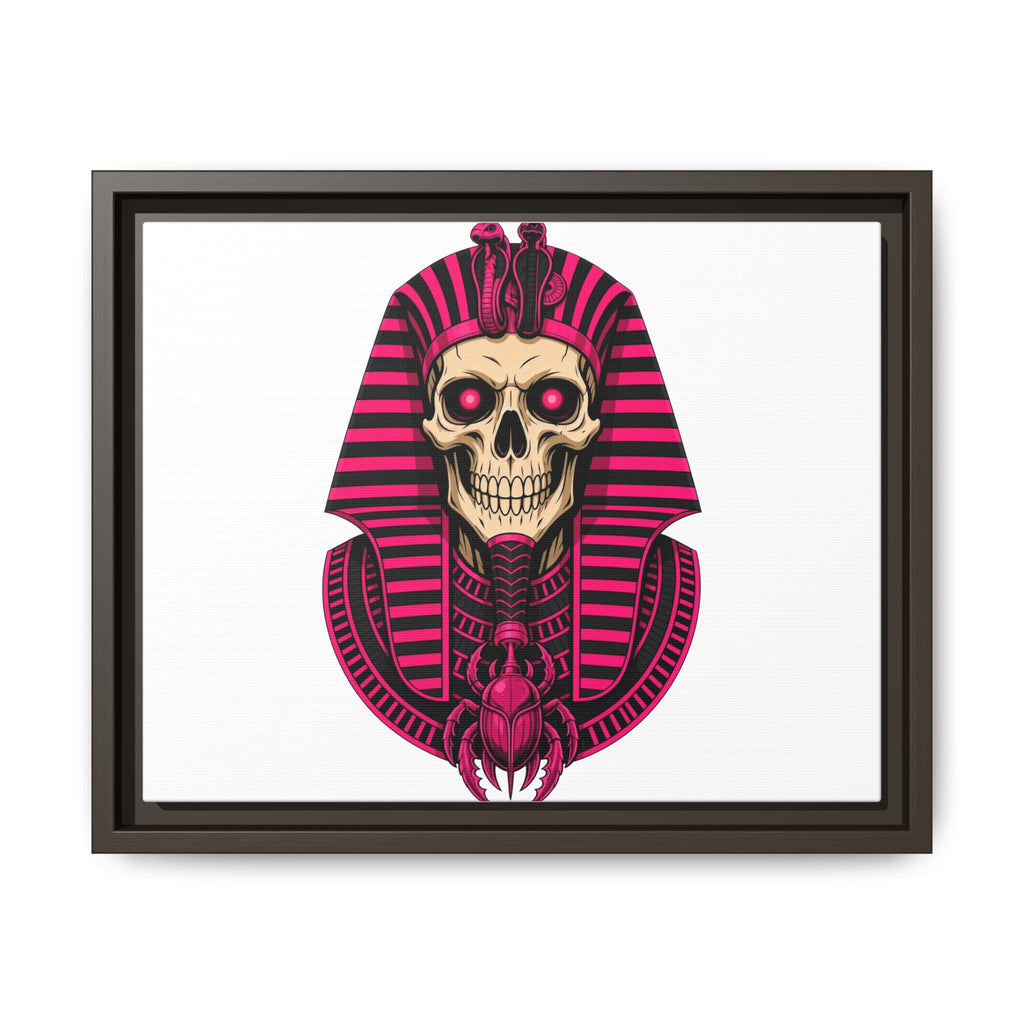 Pharaoh Skull Art Print — Framed Matte Canvas
