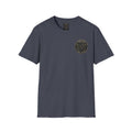 Vintage '5 Fairies' Round Patch T-Shirt — Retro Graphic Chest Tee