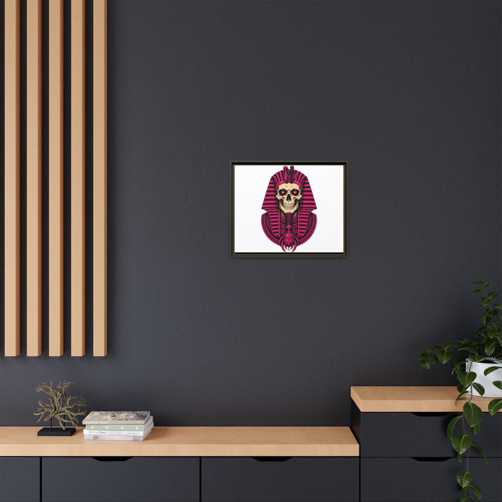 Pharaoh Skull Art Print — Framed Matte Canvas