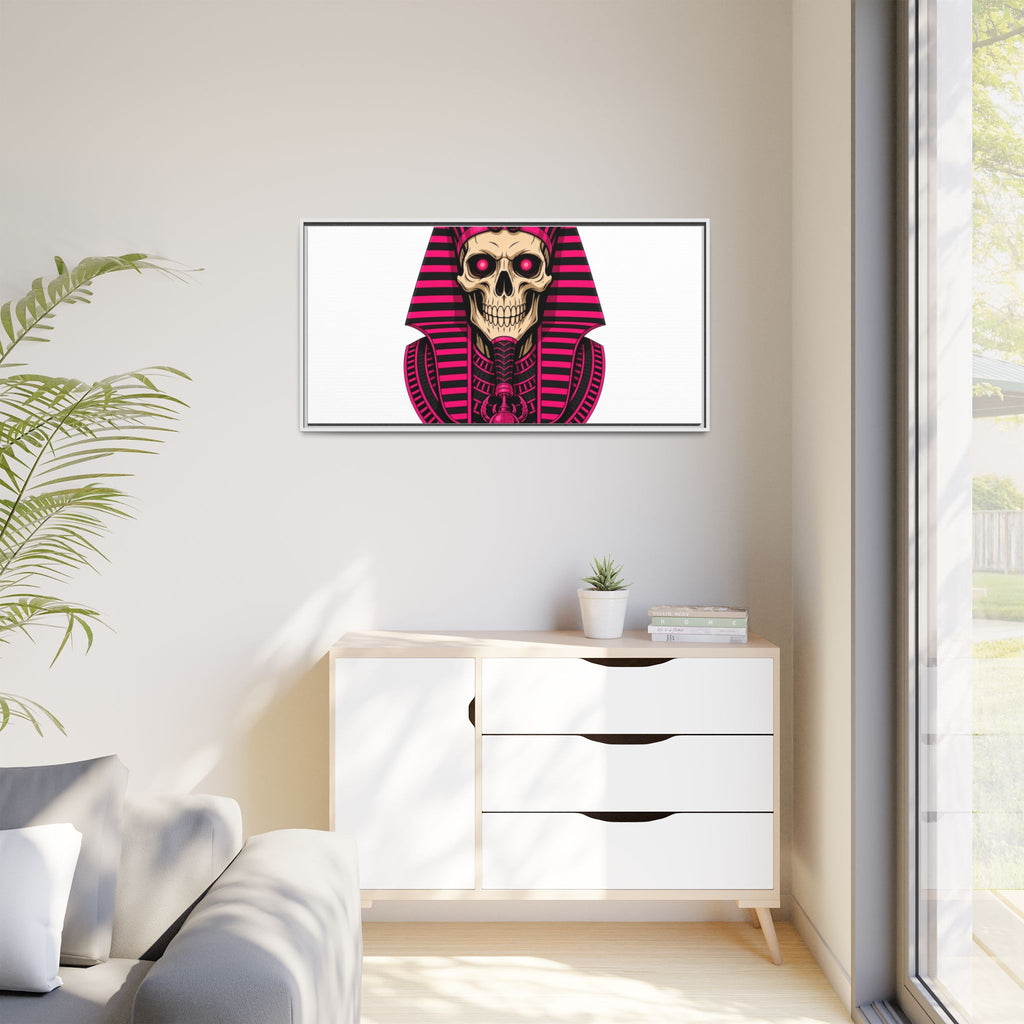 Pharaoh Skull Art Print — Framed Matte Canvas