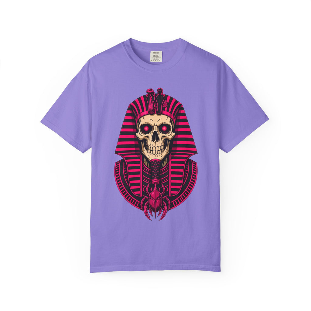 Pharaoh Skull T‑Shirt — Neon Egyptian Skull Graphic Tee