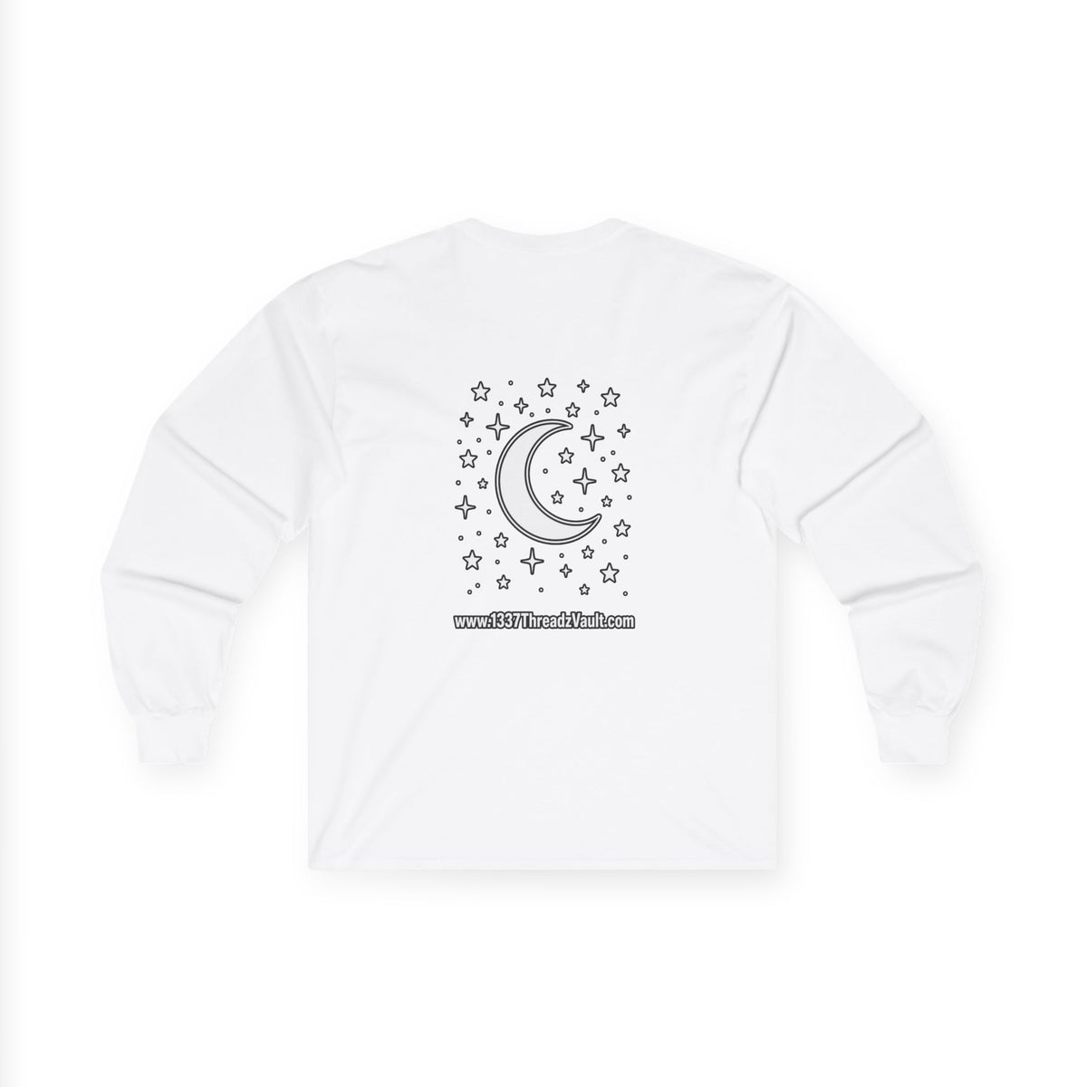 Long Sleeve Tee — "Wear the Fear" Crescent Moon Stars Graphic