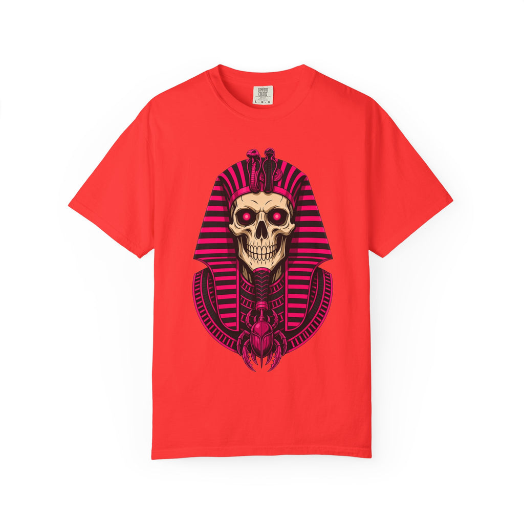 Pharaoh Skull T‑Shirt — Neon Egyptian Skull Graphic Tee