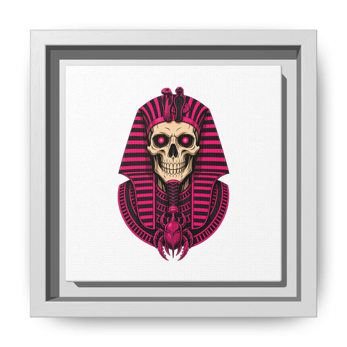 Pharaoh Skull Art Print — Framed Matte Canvas